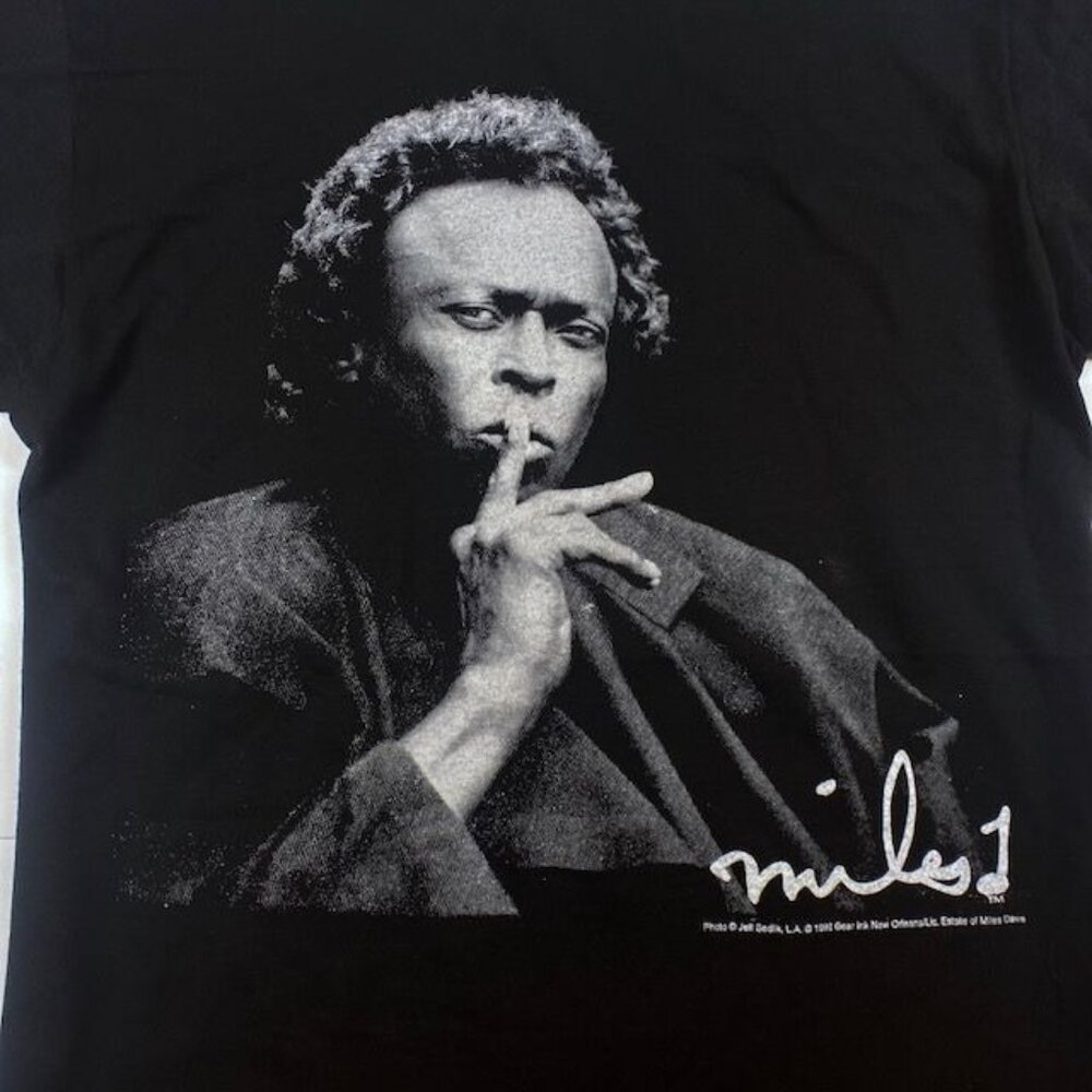 NWOT Miles Davis Photo Tee Shirt Black, Size XL - Picture 2 of 2